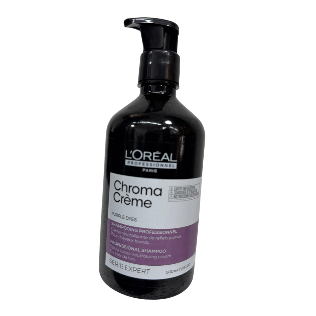 שמפו לוריאל סגול לנטרול תתי-גוון צהובים L'Oréal Professionnel Chroma Crème Purple Shampoo