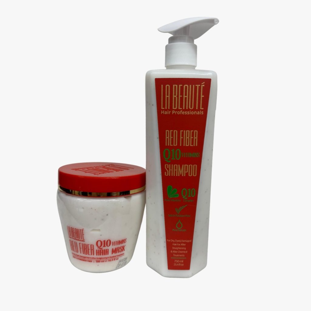 סט לה בוטה רד פייבר Q10 לשיקום וחיזוק השיער – La Beauté Red Fiber Vitamins Complex